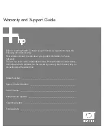 Preview for 1 page of HP Pavilion t3400 - Desktop PC Support Manual