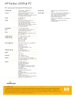 Preview for 2 page of HP Pavilion T3529 Specifications