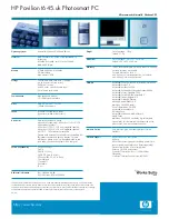 Preview for 2 page of HP Pavilion t600 - Desktop PC Product Specifications