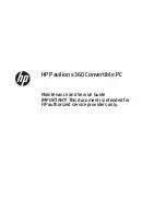 HP pavilion x360 Maintenance And Service Manual предпросмотр