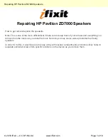 HP Pavilion ZD7000 Repair Service Instructions preview