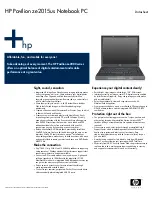 HP Pavilion ze2015us Datasheet preview