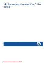 Preview for 1 page of HP Photosmart Premium Fax e-All-in-One Printer - C410 User Manual