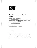 HP Presario X1200 - Notebook PC Maintenance And Service Manual preview