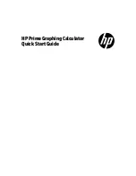 Предварительный просмотр 1 страницы HP Prime Graphing Calculator Quick Start Manual