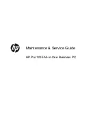 HP Pro 1005 Maintenance & Service Manual preview