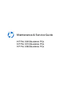 Preview for 1 page of HP Pro 3000 MT Maintenance And Service Manual