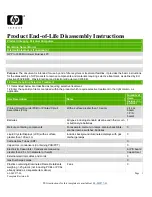 Preview for 1 page of HP Pro 3080 - Microtower PC Disassembly Instructions Manual