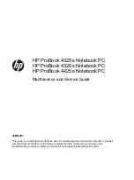 HP ProBook 4325s - Notebook PC Maintenance And Service Manual preview