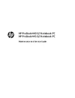 HP ProBook 440 G2 Maintenance And Service Manual предпросмотр