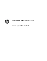 Предварительный просмотр 1 страницы HP ProBook 440 G3 Maintenance And Service Manual