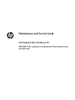 Preview for 1 page of HP ProBook 440 G7 Maintenance And Service Manual