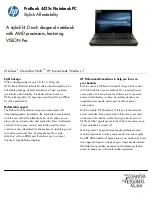 HP PROBOOK 4425S Specifications preview