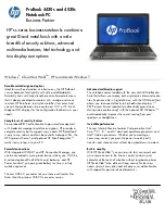 HP ProBook 4430s Brochure preview