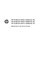 Preview for 1 page of HP ProBook 4440s Maintenance And Service Manual