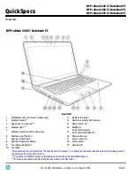 Предварительный просмотр 1 страницы HP ProBook 470 G1 Specification