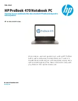 HP ProBook 470 Datasheet preview