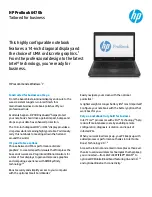 HP ProBook 6470b Brochure & Specs preview