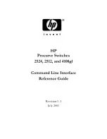 HP ProCurve 2512 Cli Reference Manual preview