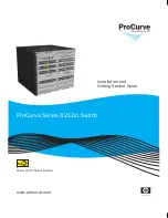 HP ProCurve 8212zl Series Installation And Getting Started Manual preview