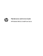 Preview for 1 page of HP ProDesk 400 G2.5 Maintenance And Service Manual