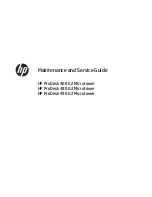 Предварительный просмотр 1 страницы HP ProDesk 400 G2 Maintenance And Service Manual