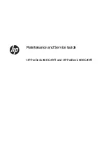 HP ProDesk 400 G4 Maintenance And Service Manual preview