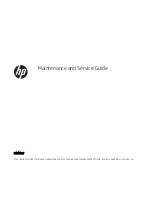 Предварительный просмотр 1 страницы HP ProDesk 400 G7 SFF Maintenance And Service Manual