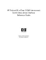 HP ProLiant BL e-Class C-CbE Reference Manual preview