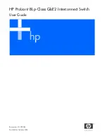 Предварительный просмотр 1 страницы HP ProLiant BL p-Class F-GbE User Manual