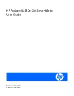 Preview for 1 page of HP ProLiant BL280c G6 User Manual