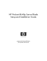 Preview for 1 page of HP ProLiant BL40p Setup And Installation Manual