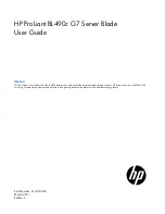 HP ProLiant BL490c User Manual preview