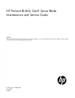 HP ProLiant BL660c Gen9 Maintenance And Service Manual preview