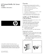 HP ProLiant BL685c G6 Installation Instructions preview