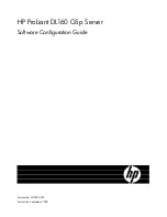 Preview for 1 page of HP ProLiant DL160 G5P Software Configuration Manual