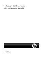 Preview for 1 page of HP ProLiant DL165 G7 Maintenance And Service Manual