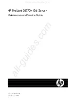 Preview for 1 page of HP ProLiant DL170h G6 Maintenance And Service Manual