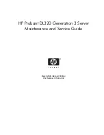 HP ProLiant DL320 Generation 3 Maintenance And Service Manual preview