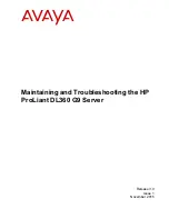 Preview for 1 page of HP ProLiant DL360 G9 Maintaining And Troubleshooting