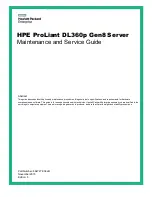 HP ProLiant DL360p Gen8 Maintenance And Service Manual preview