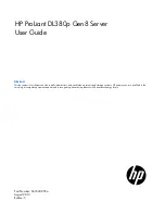 Preview for 1 page of HP ProLiant DL380p User Manual