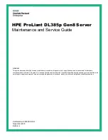 Preview for 1 page of HP ProLiant DL385p Maintenance And Service Manual