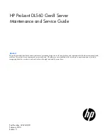 HP ProLiant DL560 Gen8 Maintenance And Service Manual preview