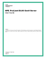 Preview for 1 page of HP ProLiant DL60 Gen9 User Manual