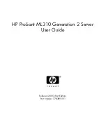 Предварительный просмотр 1 страницы HP ProLiant ML310 Generation 5p User Manual