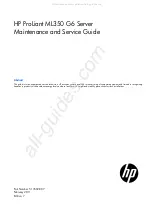 HP PROLIANT ML350 G6 Maintenance And Service Manual preview