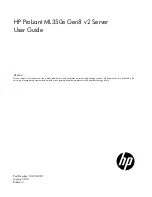 HP ProLiant ML350e Gen8 User Manual preview