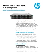 HP ProLiant SL2500 Gen8 Datasheet предпросмотр