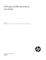 Preview for 1 page of HP ProLiant SL250s Gen8 User Manual